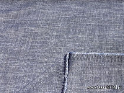 Костюмная стрейч (о) сине-белая меланж в стиле Zegna - итальянские ткани Тессутидея арт. 05-2906