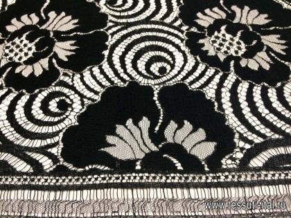 Кружево (о) черное Solstiss - итальянские ткани Тессутидея арт. 03-5060