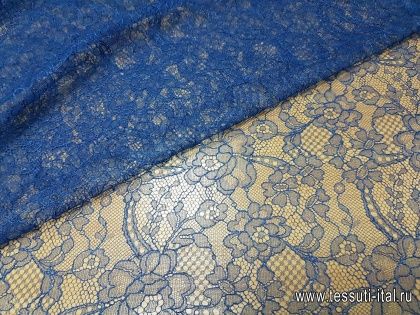 Кружево шантильи (о) синее Marco Lagattolla - итальянские ткани Тессутидея арт. 03-4109
