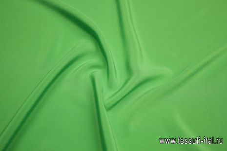 Крепдешин (о) ярко-зеленый - итальянские ткани Тессутидея арт. 10-3187