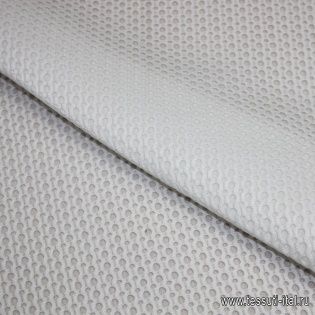 Плательная сетка фактурная (о) белая - итальянские ткани Тессутидея арт. 03-2687