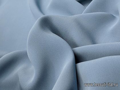 Шелк кади (о) темно-бирюзово-серый - итальянские ткани Тессутидея арт. 10-3075