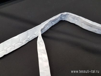 Крючок на тесьме белый - итальянские ткани Тессутидея арт. F-3543