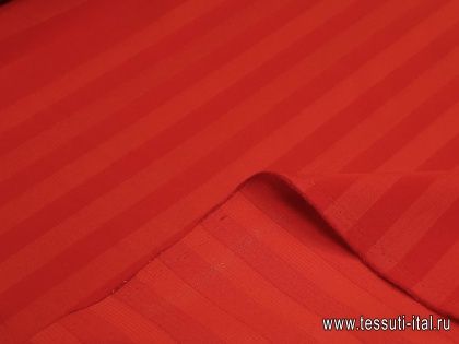 Шелк кади (о) красная полоска - итальянские ткани Тессутидея арт. 02-8505