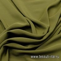 Крепдешин (о) коричнево-зеленый - итальянские ткани Тессутидея арт. 02-8586