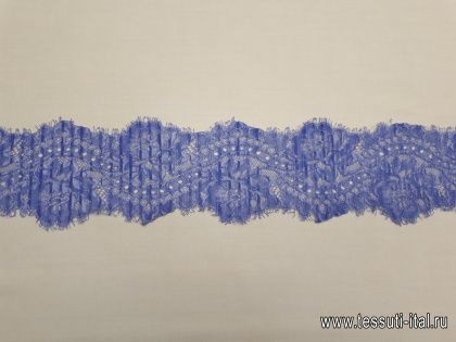 Кружево плиссе (о) темно-голубое  ш-9,5см Solstiss - итальянские ткани Тессутидея арт. 03-5220
