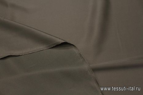 Подкладочная стрейч (о) темно-серо-коричневая - итальянские ткани Тессутидея арт. 07-1490