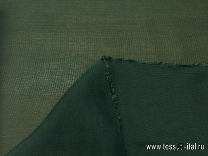 Шифон двухслойный (о) темно-зеленый - итальянские ткани Тессутидея арт. 02-7210