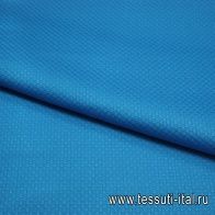 Плательная стрейч пике (о) ярко-голубая - итальянские ткани Тессутидея арт. 01-3302