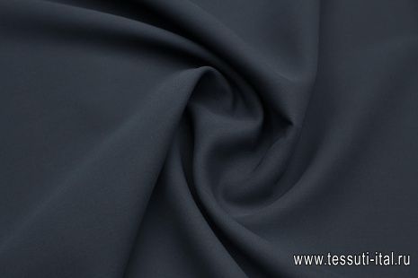 Шелк кади дабл (о) темно-синий - итальянские ткани Тессутидея арт. 10-3561