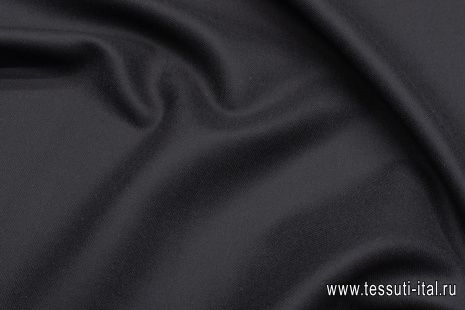 Костюмная двухслойная (о) черная - итальянские ткани Тессутидея арт. 05-4298