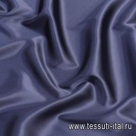 Шелк атлас стрейч (о) иссиня черный - итальянские ткани Тессутидея арт. 10-2500