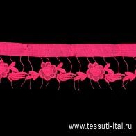 Кружево (о) розовое, оранжевое ш-7см - итальянские ткани Тессутидея арт. 03-4627