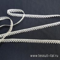 Кружево (о) белое ш-0,8см - итальянские ткани Тессутидея арт. 01-5638