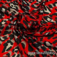 Клеевая (н) красно-черный рисунок на сером - итальянские ткани Тессутидея арт. 03-6969