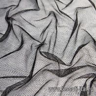 Плательная сетка (о) черная - итальянские ткани Тессутидея арт. 03-6304