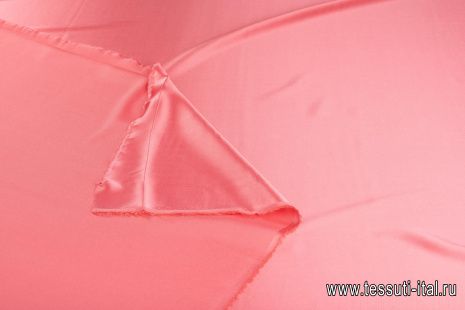 Шелк атлас стрейч (о) розовый - итальянские ткани Тессутидея арт. 10-2685
