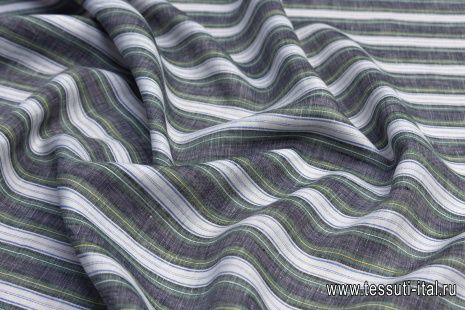 Лен (н) цветная полоска - итальянские ткани Тессутидея арт. 16-0566
