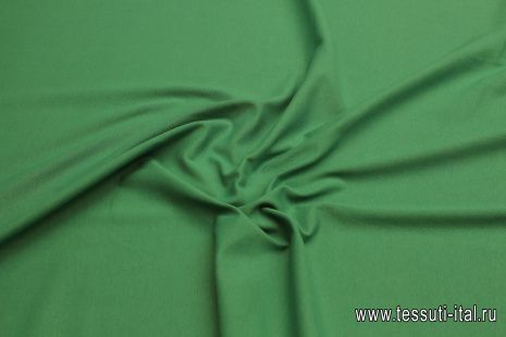 Трикотаж рибана (о) зеленый - итальянские ткани Тессутидея арт. 12-1151