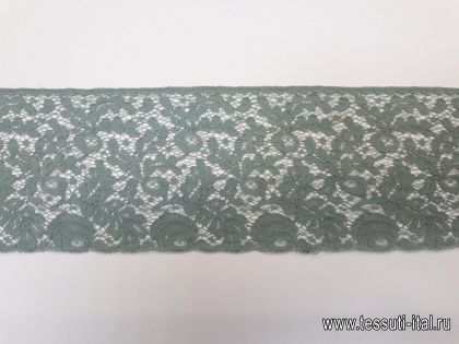 Кружево (о) светло-зеленое ш-8см  - итальянские ткани Тессутидея арт. 03-5571