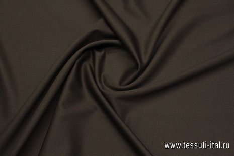 Костюмная стрейч (о) темно-коричневая - итальянские ткани Тессутидея арт. 05-4657