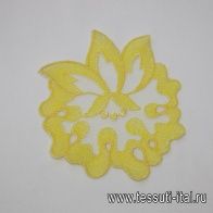 Аппликация желтый цветок La Perla  - итальянские ткани Тессутидея арт. F-2456