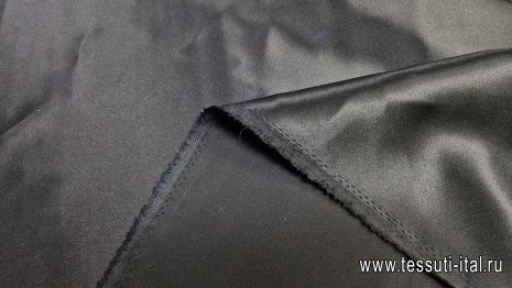 Шелк кади стрейч (о) темно-синий - итальянские ткани Тессутидея арт. 10-2435