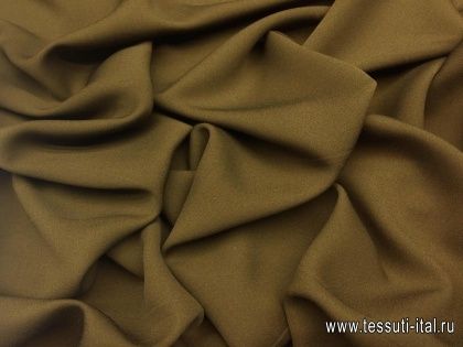 Крепдешин дабл (о) темно-коричневый - итальянские ткани Тессутидея арт. 02-8060