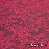 Кружевное полотно (н) красно-бордовое Solstiss - итальянские ткани Тессутидея арт. 03-6170
