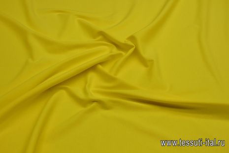 Трикотаж рибана (о) ярко-желтый - итальянские ткани Тессутидея арт. 12-1157
