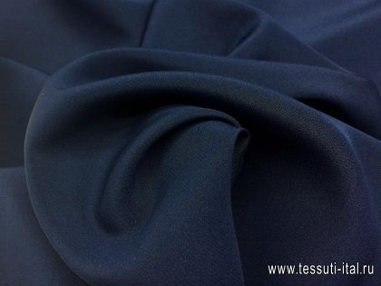 Крепдешин (о) синий - итальянские ткани Тессутидея арт. 02-7648