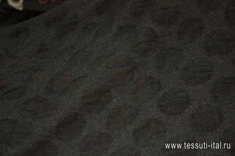 Плательная (о) серый крупный горох ш-130см - итальянские ткани Тессутидея арт. 17-0741