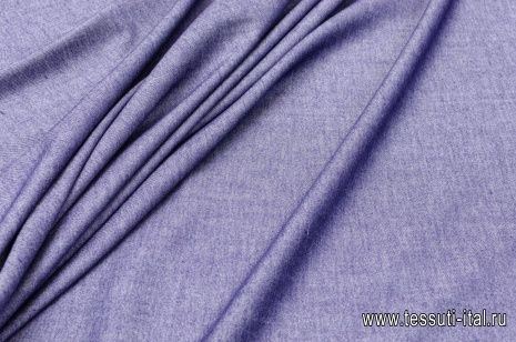 Сорочечная джинса (о) синяя меланж - итальянские ткани Тессутидея арт. 01-4860