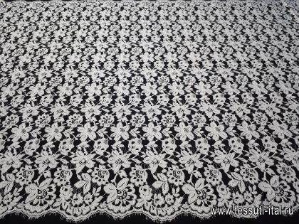 Кружевное полотно (н) черно-белое ш-112см Jean Bracq - итальянские ткани Тессутидея арт. 03-5307