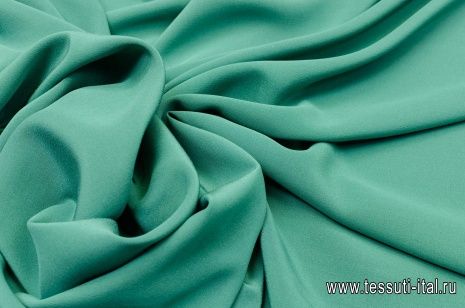 Крепдешин (о) зеленый - итальянские ткани Тессутидея арт. 02-8581