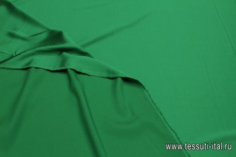 Шелк атлас стрейч (о) ярко-зеленый - итальянские ткани Тессутидея арт. 10-3320