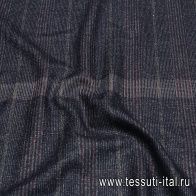 Костюмная 320 г/м (н) красно-бежевая стилизованная клетка на темно-синем - итальянские ткани Тессутидея арт. 05-4458