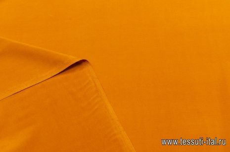 Крепдешин стрейч (о) темная охра - итальянские ткани Тессутидея арт. 02-8207