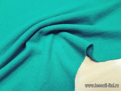 Трикотаж шерсть лоден водоотталкивающий (о) зеленый Piacenza - итальянские ткани Тессутидея арт. 15-0768