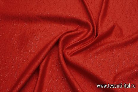 Жаккард с люрексом (о) красный - итальянские ткани Тессутидея арт. 03-7006
