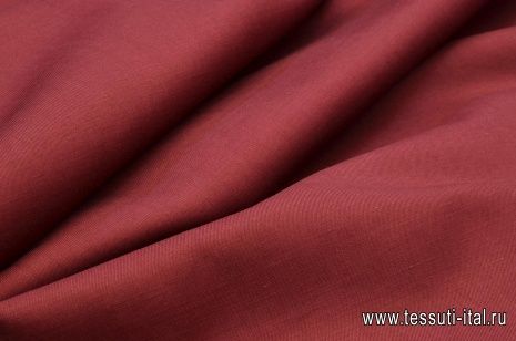 Хлопок для тренча (о) бордовый - итальянские ткани Тессутидея арт. 01-4705