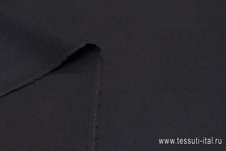 Пальтовая сукно (о) черная в стиле Burberry - итальянские ткани Тессутидея арт. 09-1860