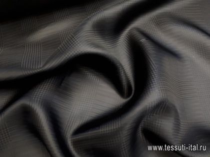 Подкладочная жаккардовая  (о) черная клетка MaxMara - итальянские ткани Тессутидея арт. 08-0877