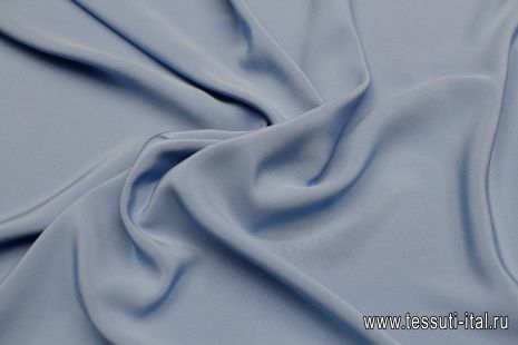 Шелк кади (о) голубой - итальянские ткани Тессутидея арт. 10-3521