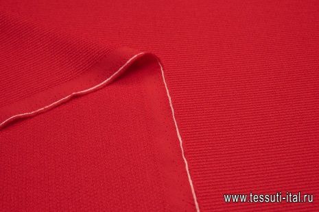 Плательная фактурная (о) красная - итальянские ткани Тессутидея арт. 17-0926