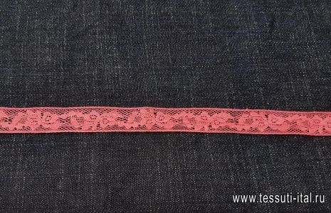 Кружево (о) розовое ш-1,7см - итальянские ткани Тессутидея арт. 01-4581