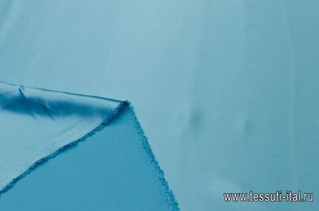 Шелк атлас стрейч (о) светло-бирюзовый - итальянские ткани Тессутидея арт. 02-8616