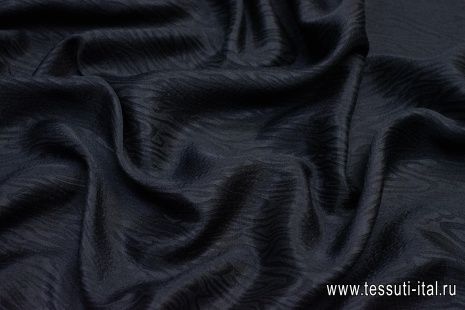 Шелк жаккард (о) черный  - итальянские ткани Тессутидея арт. 10-0692