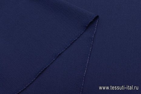 Плательная фактурная стрейч (о) синяя - итальянские ткани Тессутидея арт. 17-0915