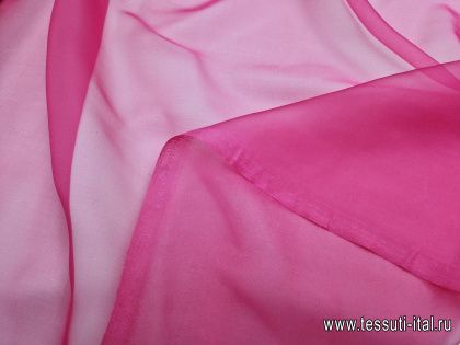 Органза (о) ярко-розовая - итальянские ткани Тессутидея арт. 10-3472